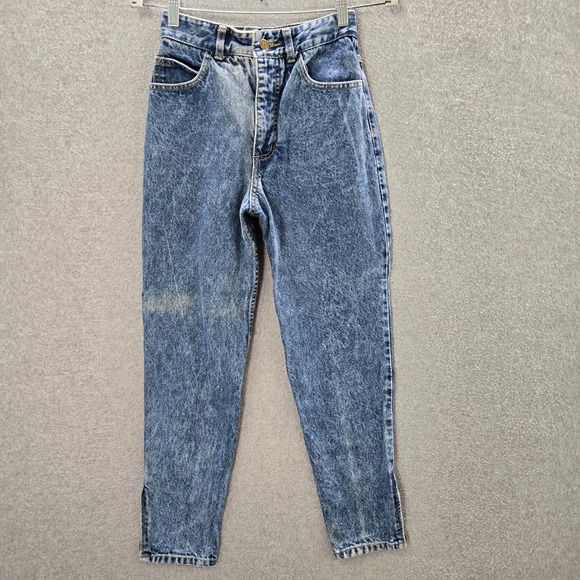 VINTAGE Guess Women Jeans 27 Blue Denim Mom Acid Wash High Rise 90s USA - Picture 1 of 12